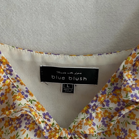 VINTAGE 70s FLORAL BLOUSE - Picture 2 of 2